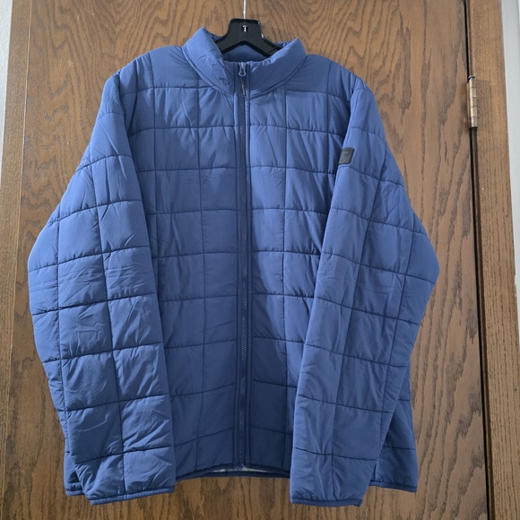 Men's Blue Quilted Jacket - Picture 1 of 11